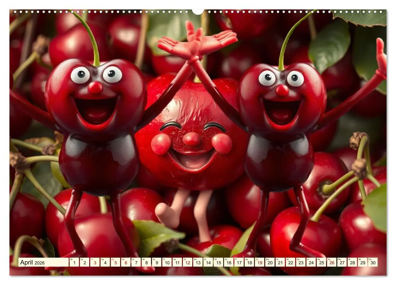 Bild: 9783516413250 | Tanzendes Obst und Gemüse (Wandkalender 2026 DIN A2 quer), CALVENDO...