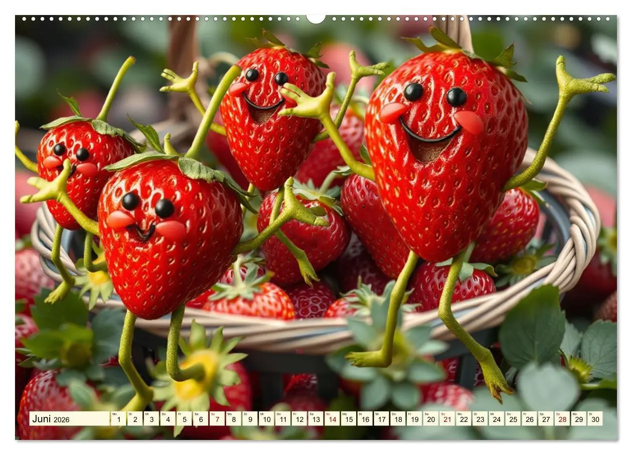 Bild: 9783516413250 | Tanzendes Obst und Gemüse (Wandkalender 2026 DIN A2 quer), CALVENDO...
