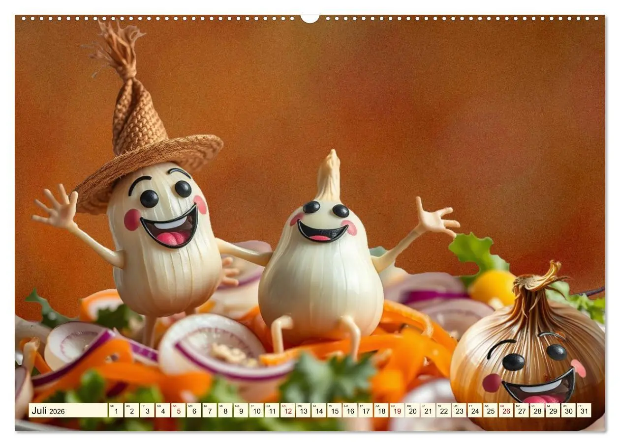 Bild: 9783516413250 | Tanzendes Obst und Gemüse (Wandkalender 2026 DIN A2 quer), CALVENDO...
