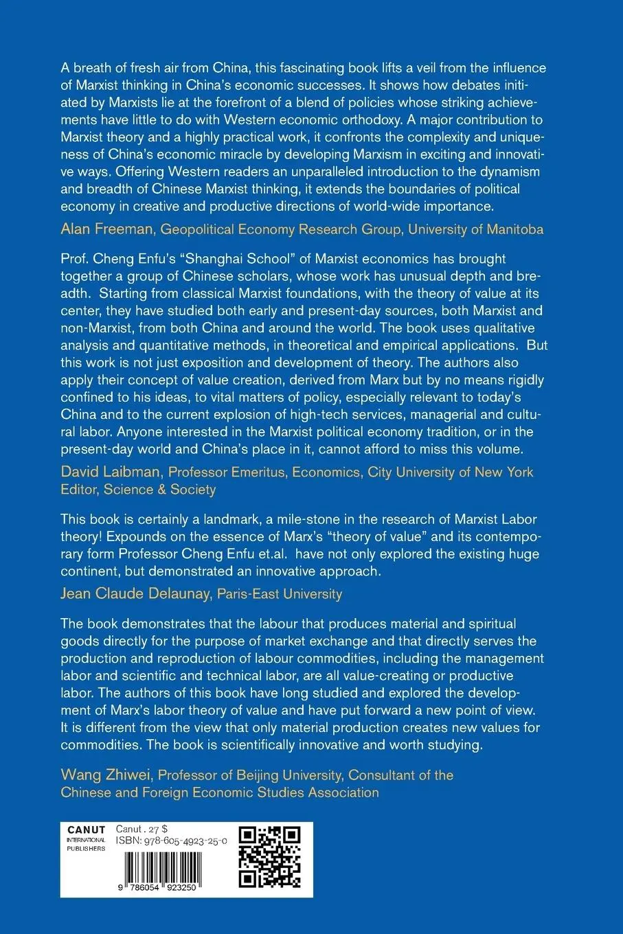 Rückseite: 9786054923250 | The Creation of Value by Living Labour | Enfu Cheng | Taschenbuch