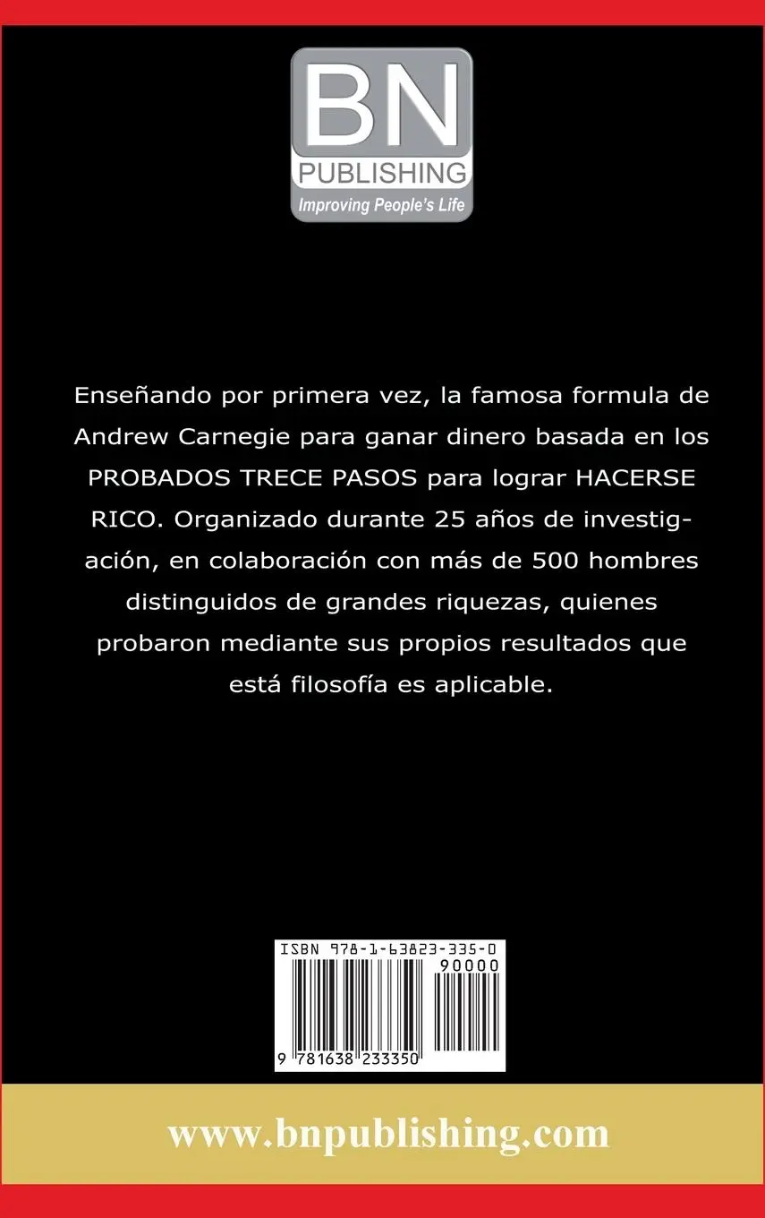 Rückseite: 9781638233350 | Piense y Hágase Rico. | Napoleon Hill | Buch | Gebunden | Spanisch