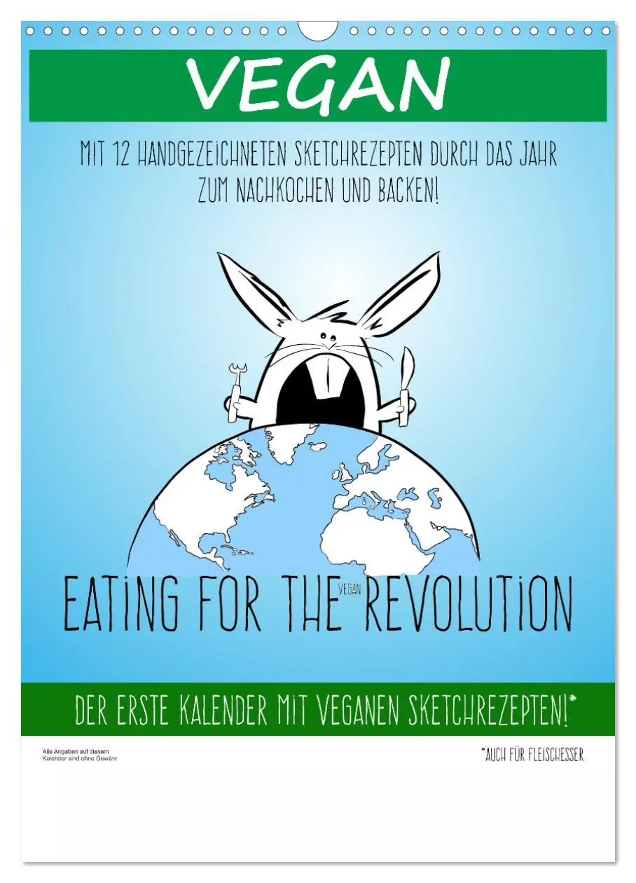 Cover: 9783516333350 | Vegankalender (Wandkalender 2026 DIN A3 hoch), CALVENDO Monatskalender