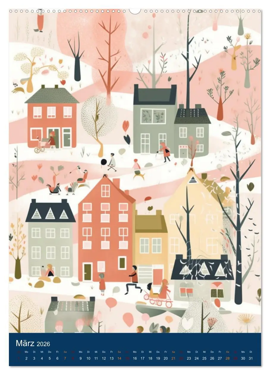 Bild: 9783516323450 | Ein lustiges Kinderdorf (Wandkalender 2026 DIN A2 hoch), CALVENDO...