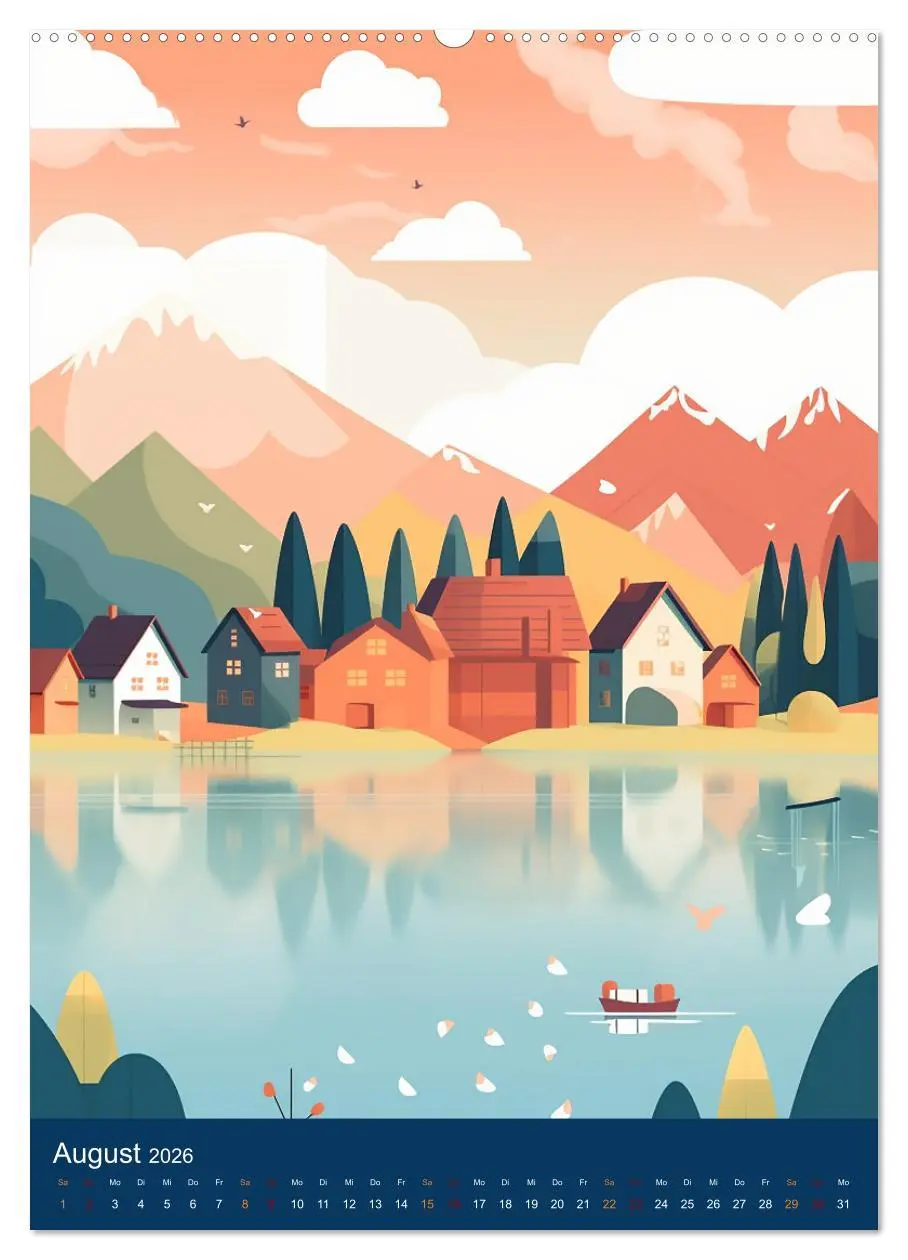 Bild: 9783516323450 | Ein lustiges Kinderdorf (Wandkalender 2026 DIN A2 hoch), CALVENDO...