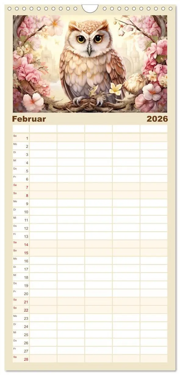 Bild: 9783516493450 | Familienplaner 2026 - Tierisch süß! mit 5 Spalten (Wandkalender, 21...