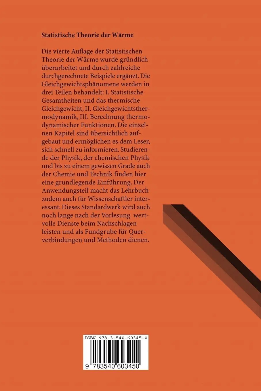 Rückseite: 9783540603450 | Statistische Theorie der Wärme | Gleichgewichtsphänomene | Brenig