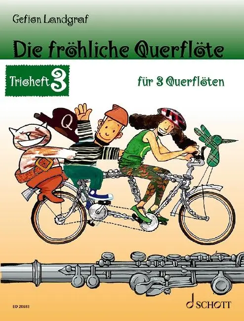 Cover: 9790001193450 | Die fröhliche Querflöte Trioheft 3 | Trioheft 3. 3 Flöten. Spielbuch.
