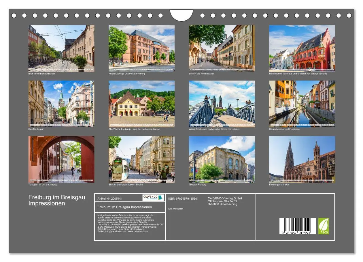 Bild: 9783457913550 | Freiburg im Breisgau Impressionen (Wandkalender 2026 DIN A4 quer),...