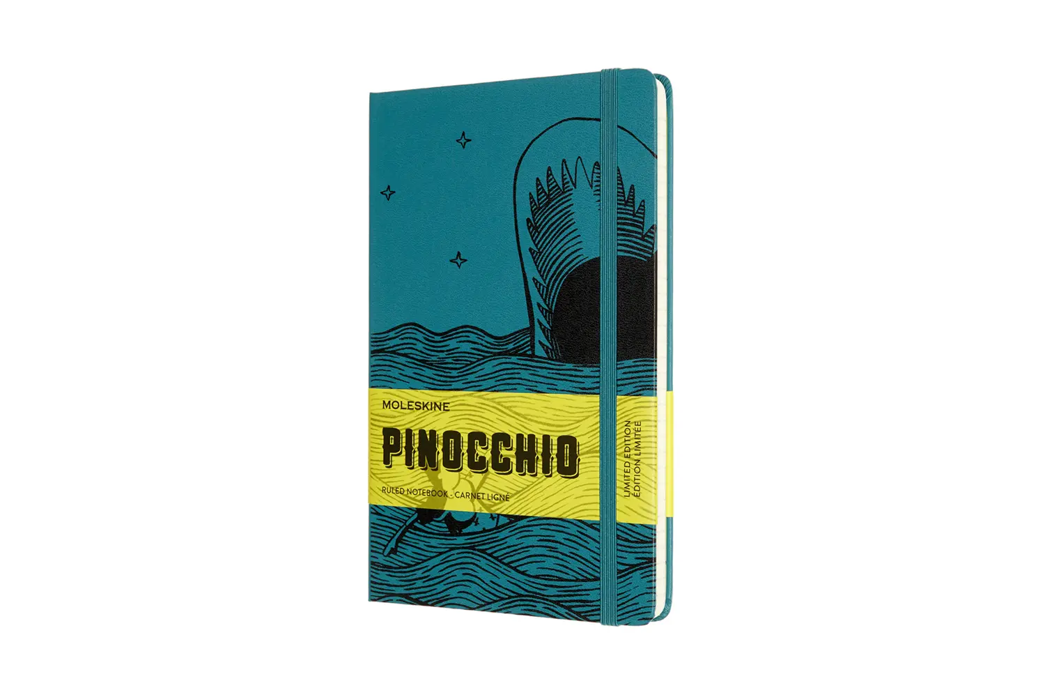 Cover: 8056420853650 | Moleskine Notizbuch - Pinocchio, Large/A5, Liniert, Walfisch | Collodi