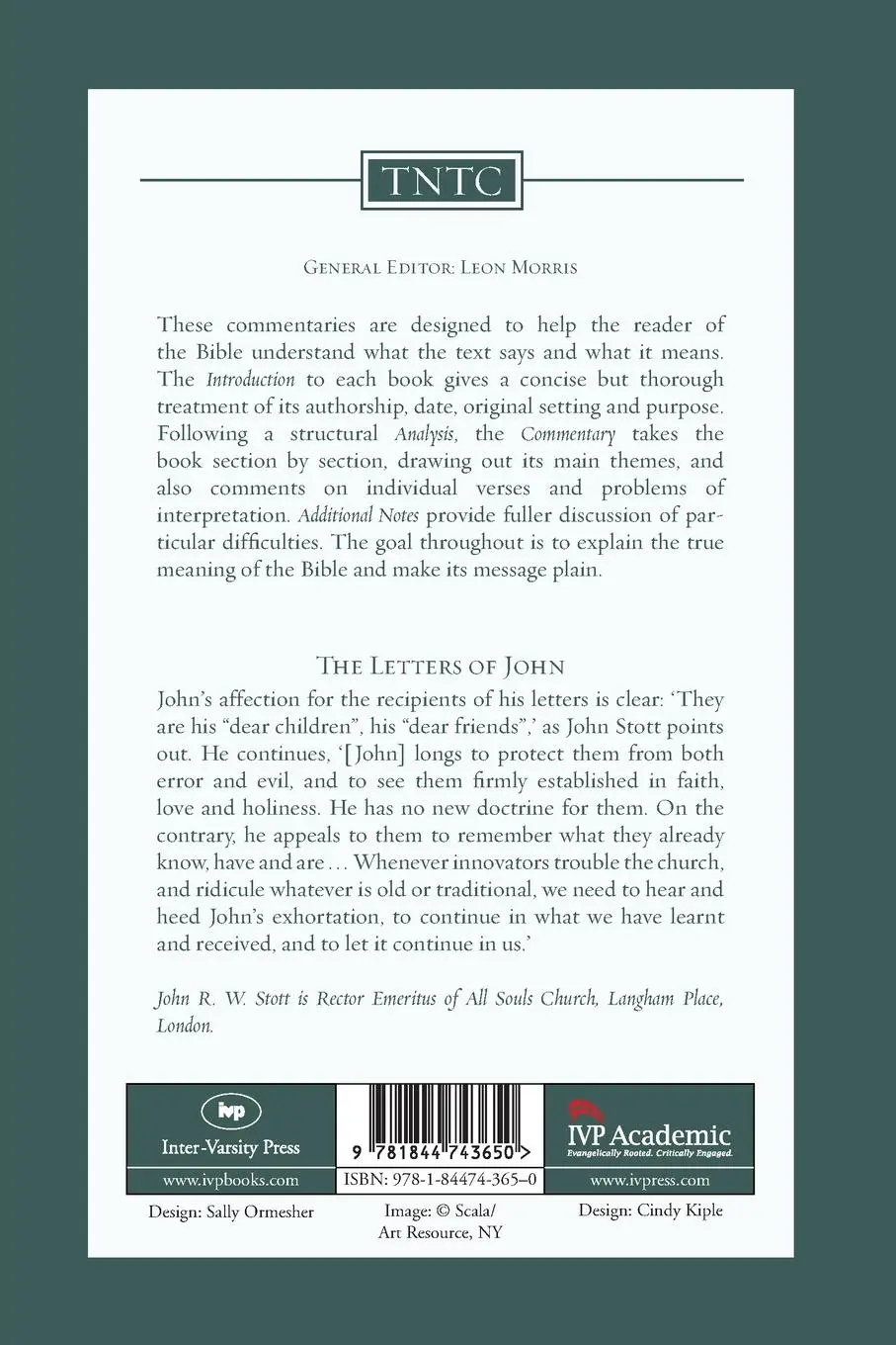 Rückseite: 9781844743650 | The Letters of John | Tyndale New Testament Commentary | John Stott