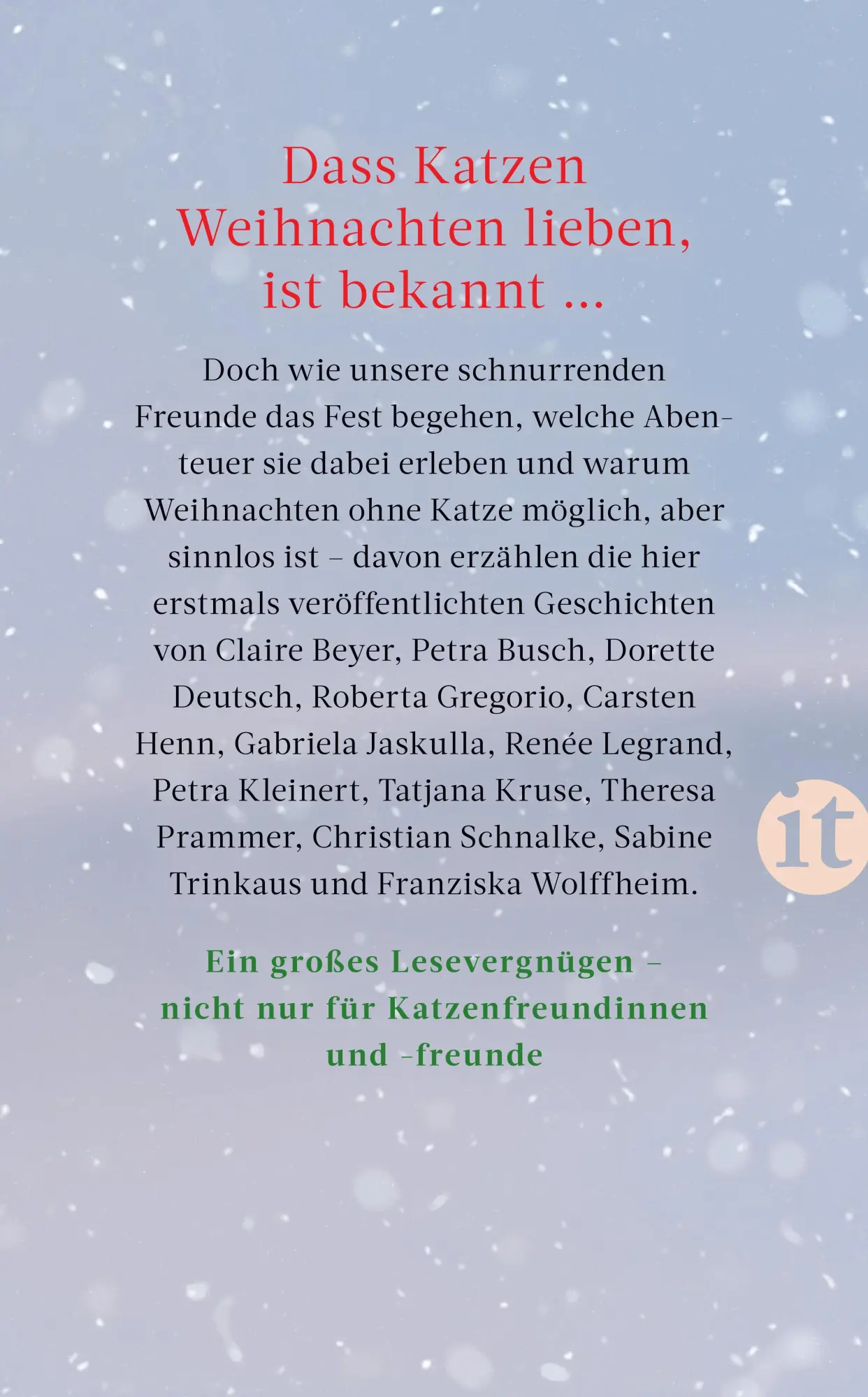Rückseite: 9783458683650 | Katzen lieben Weihnachten | Gesine Dammel | Taschenbuch | 204 S.