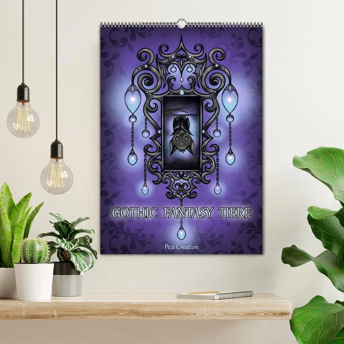 Bild: 9783516613650 | Gothic Fantasy Tiere (Wandkalender 2026 DIN A2 hoch), CALVENDO...