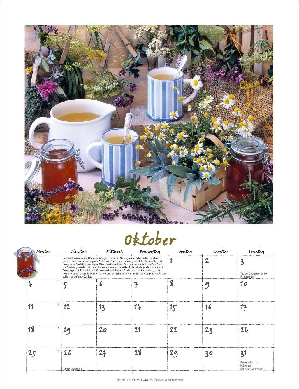 Bild: 9783839903650 | Augenschmaus Kalender 2027 - Gewürze und Kräuter rund ums Jahr | 14 S.