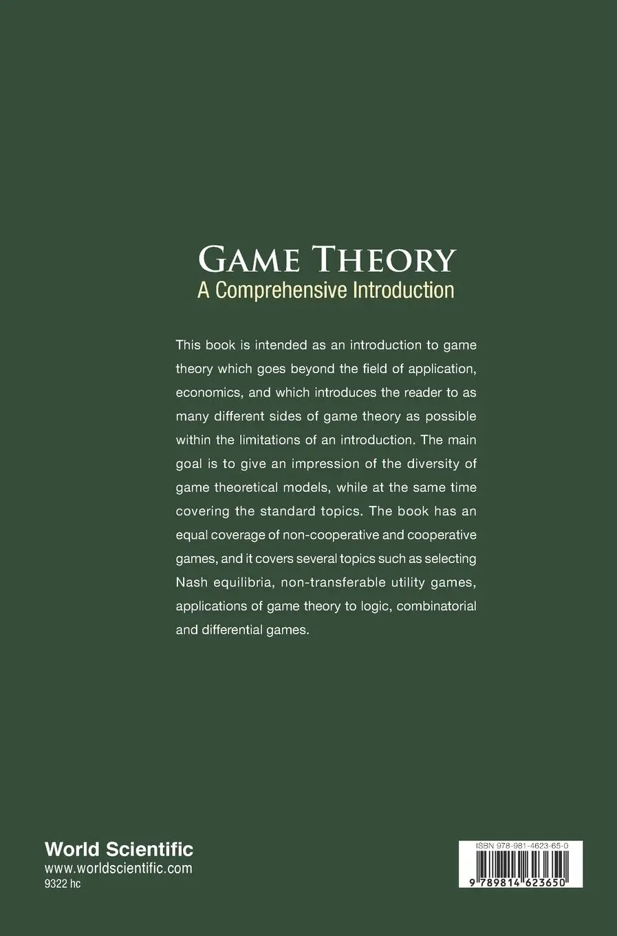 Rückseite: 9789814623650 | GAME THEORY | A COMPREHENSIVE INTRODUCTION | Keiding Hans | Buch
