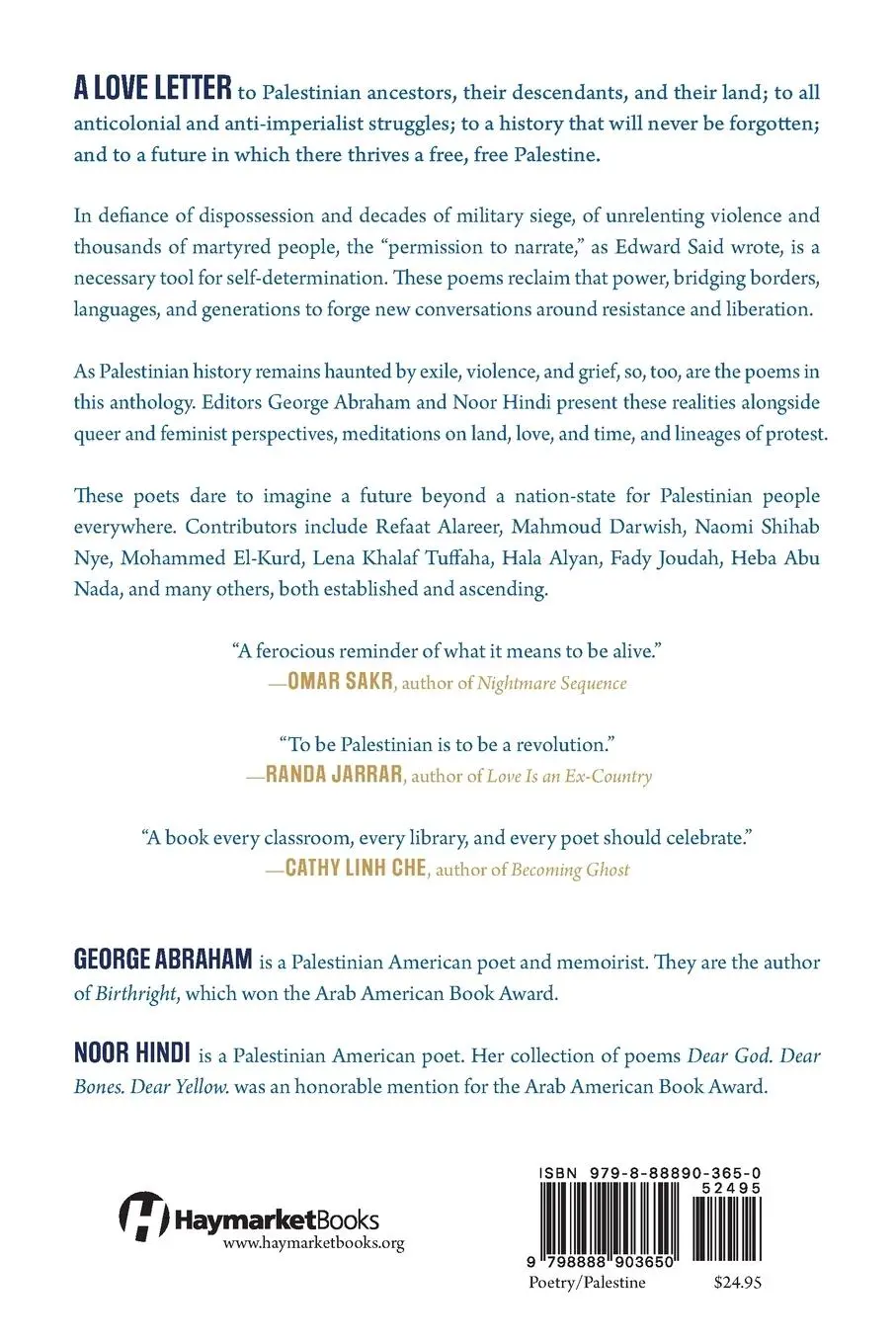 Rückseite: 9798888903650 | Heaven Looks Like Us | Palestinian Poetry | George Abraham (u. a.)