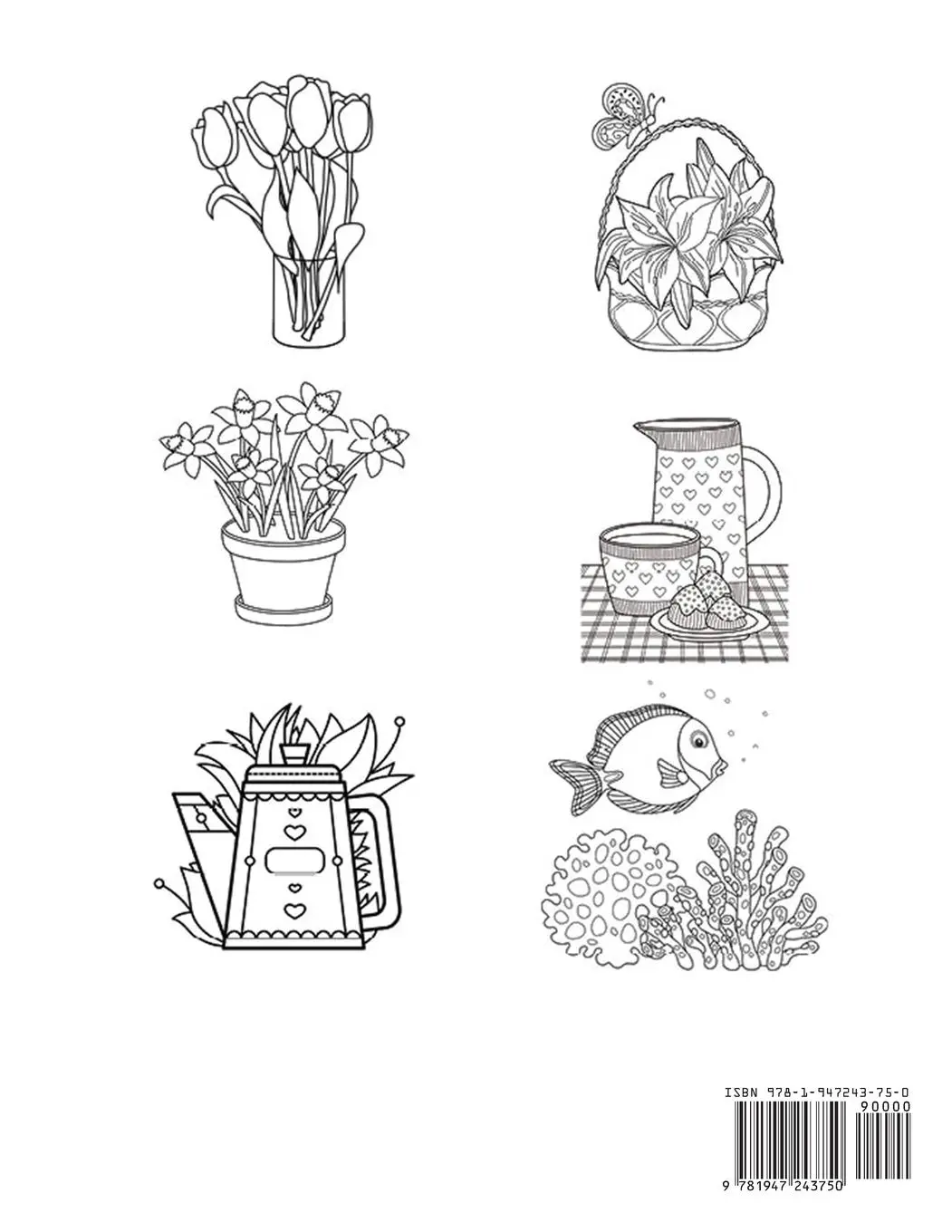 Rückseite: 9781947243750 | Easy Coloring Book for Adults | Alisa Calder | Taschenbuch | Englisch