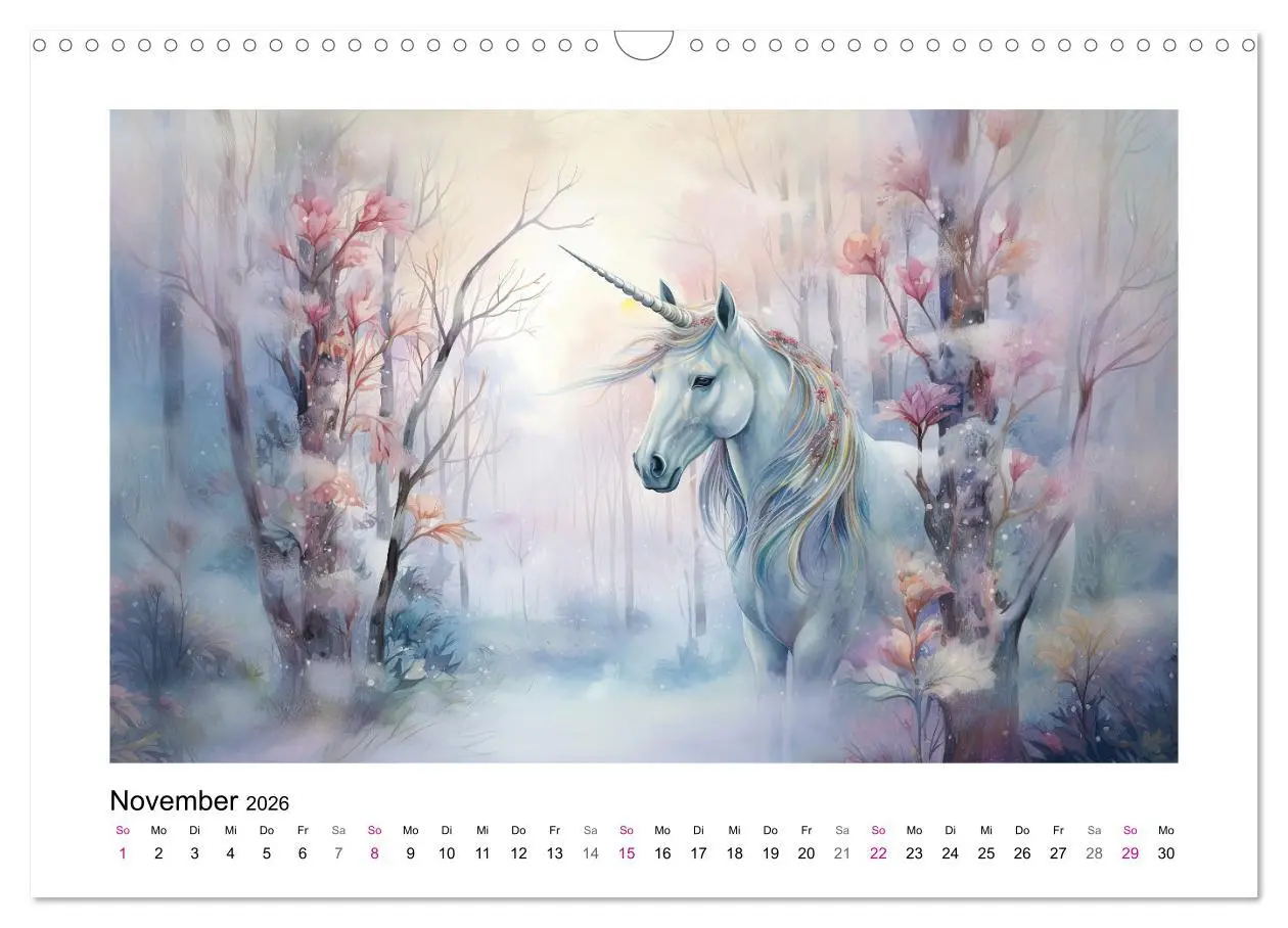 Bild: 9783457513750 | Geliebte Einhörner (Wandkalender 2026 DIN A3 quer), CALVENDO...