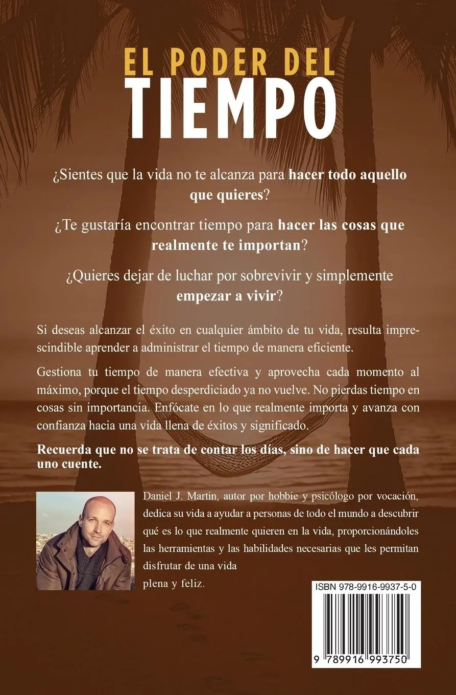 Rückseite: 9789916993750 | El poder del tiempo | Daniel J. Martin | Taschenbuch | Spanisch | 2023