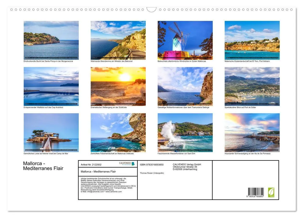 Bild: 9783516693850 | Mallorca - Mediterranes Flair (Wandkalender 2026 DIN A2 quer),...