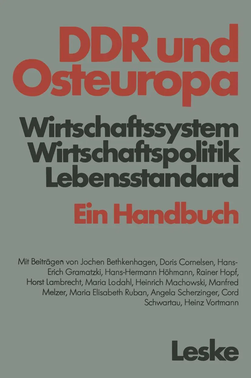 Cover: 9783810003850 | DDR und Osteuropa | Jochen Bethkenhagen | Taschenbuch | 372 S. | 1981