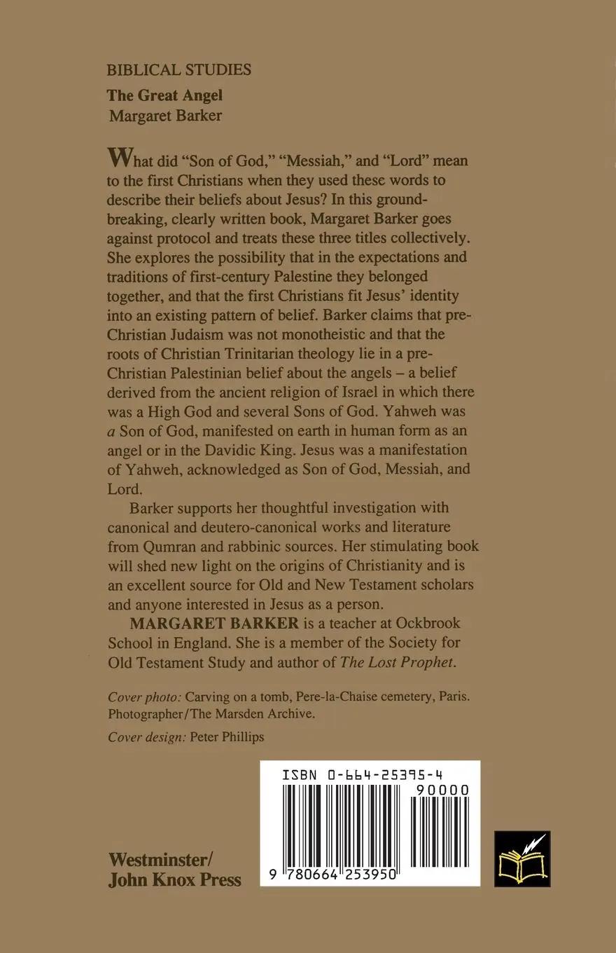 Rückseite: 9780664253950 | The Great Angel | A Study of Israel's Second God | Margaret Barker