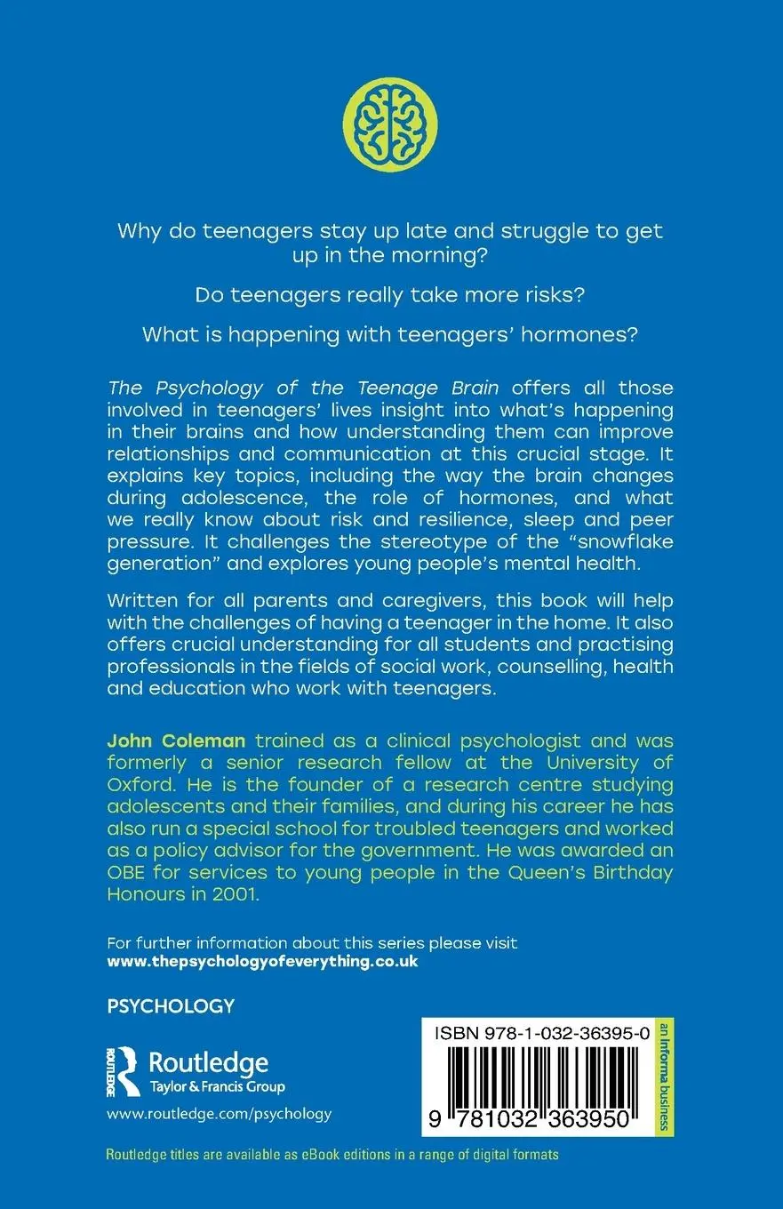 Rückseite: 9781032363950 | The Psychology of the Teenage Brain | John Coleman | Taschenbuch
