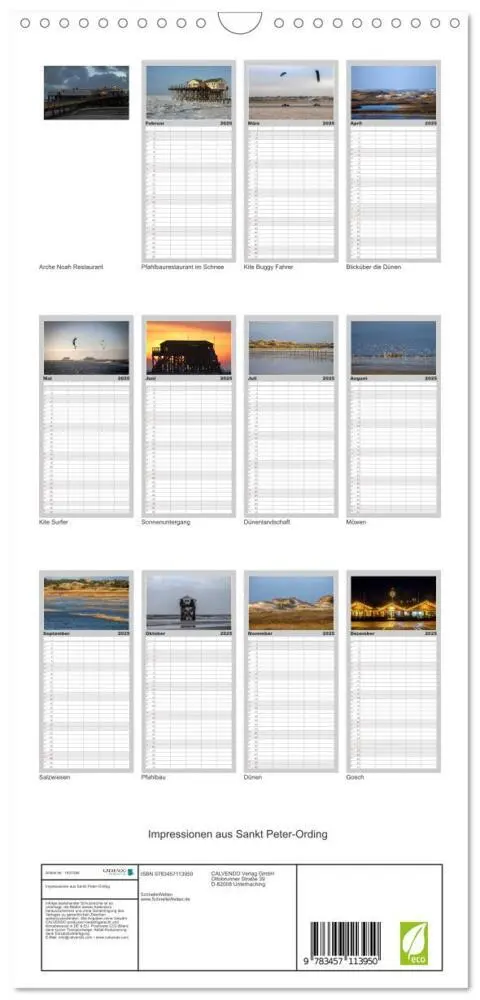 Bild: 9783457113950 | Familienplaner 2025 - Impressionen aus Sankt Peter-Ording mit 5...