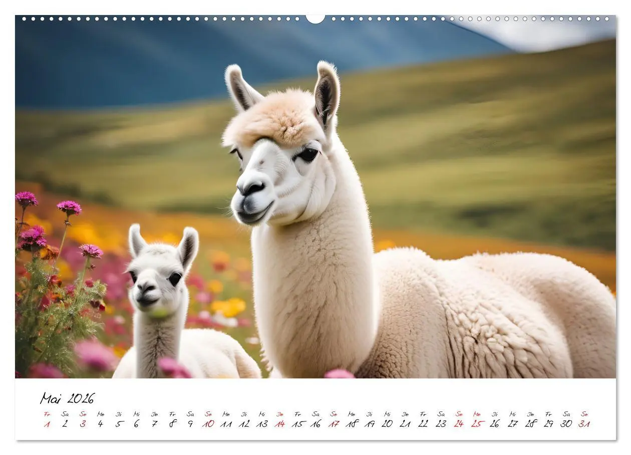Bild: 9783457353950 | Alpakas, die sanften Andenbewohner (Wandkalender 2026 DIN A2 quer),...