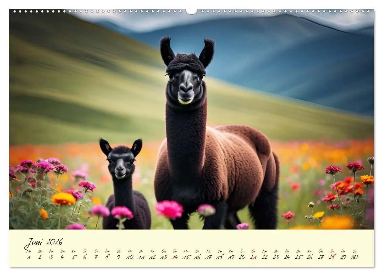 Bild: 9783457353950 | Alpakas, die sanften Andenbewohner (Wandkalender 2026 DIN A2 quer),...