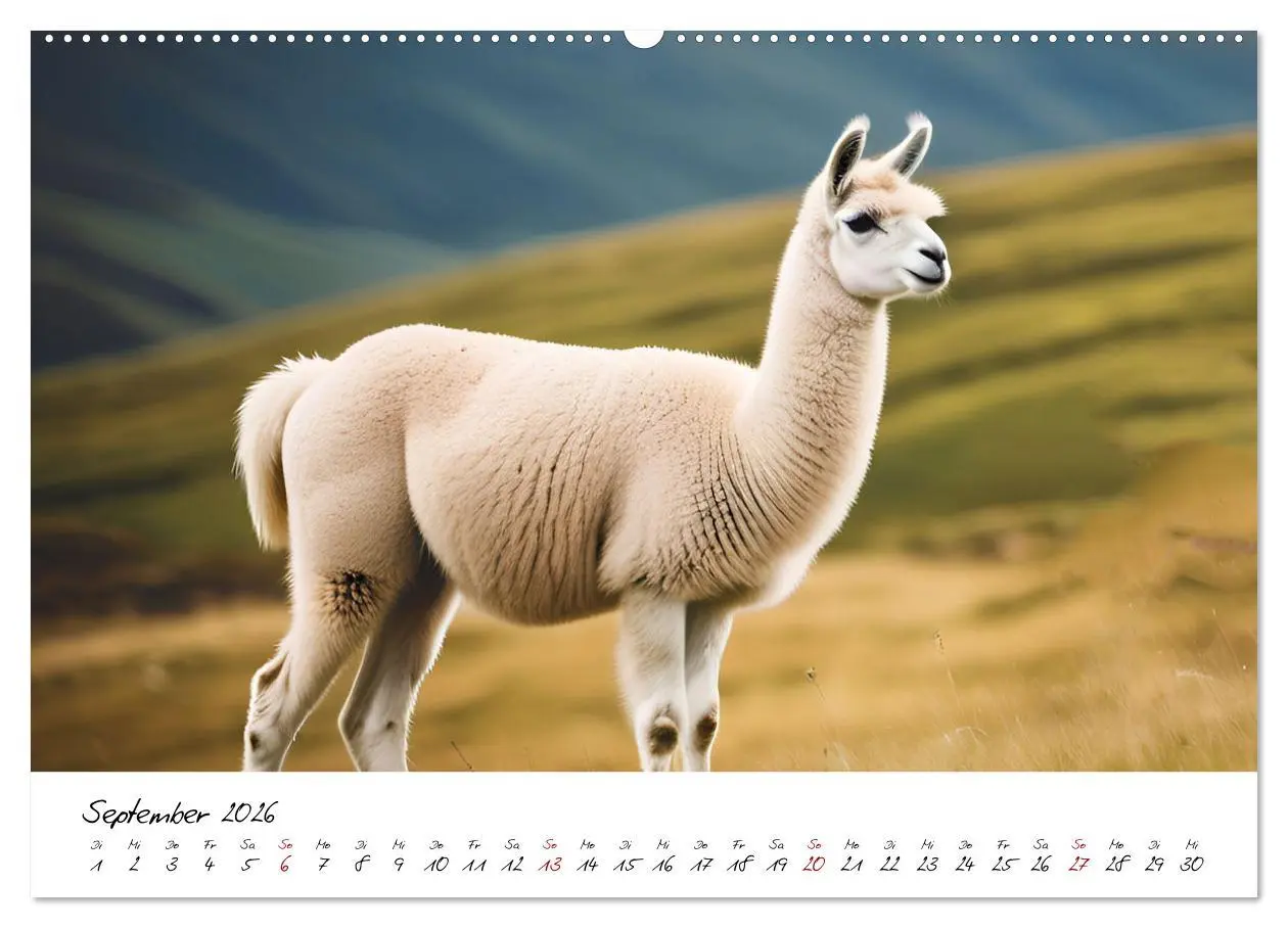 Bild: 9783457353950 | Alpakas, die sanften Andenbewohner (Wandkalender 2026 DIN A2 quer),...