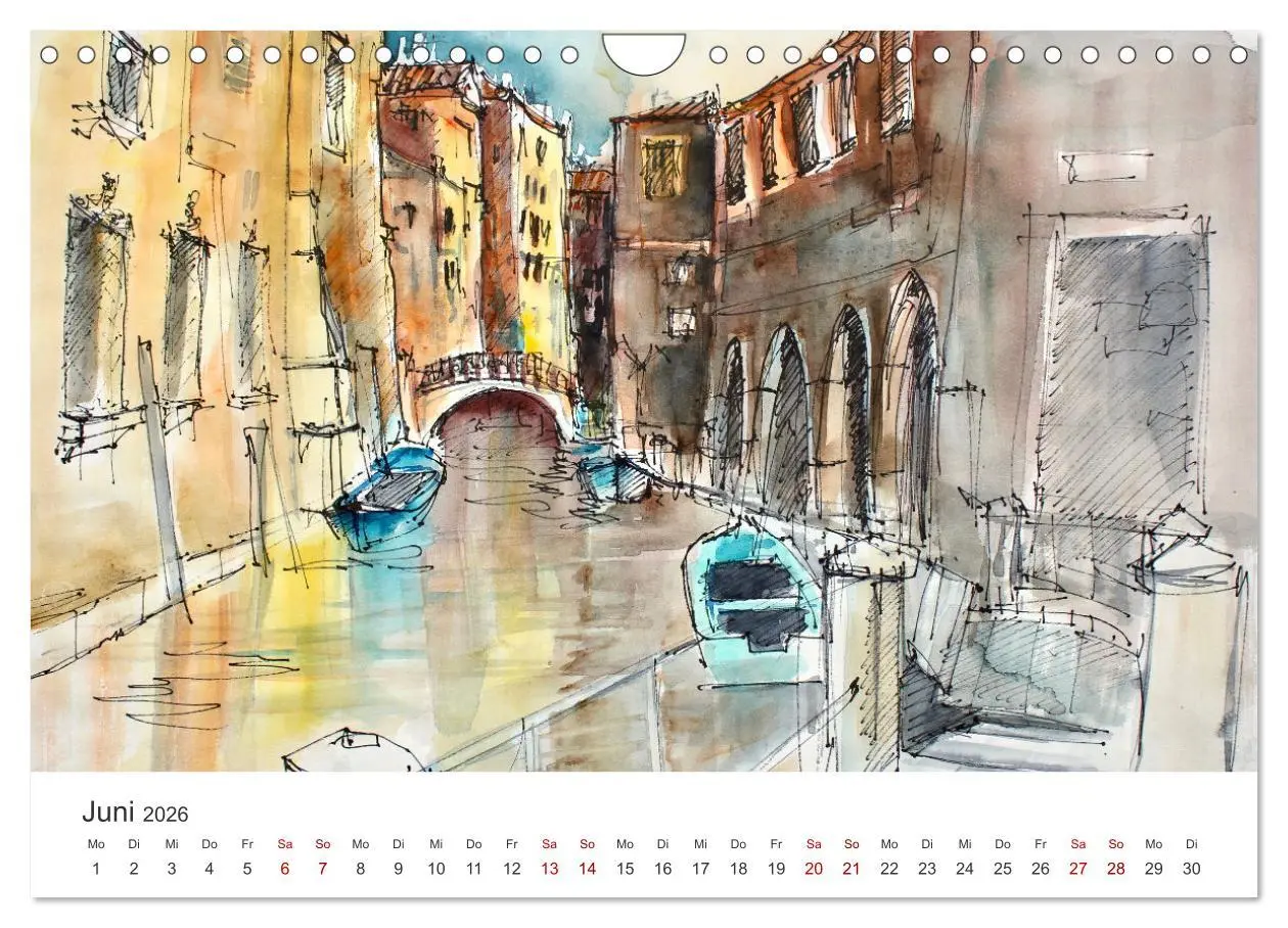 Bild: 9783457663950 | Italienische Reiseskizzen (Wandkalender 2026 DIN A4 quer), CALVENDO...