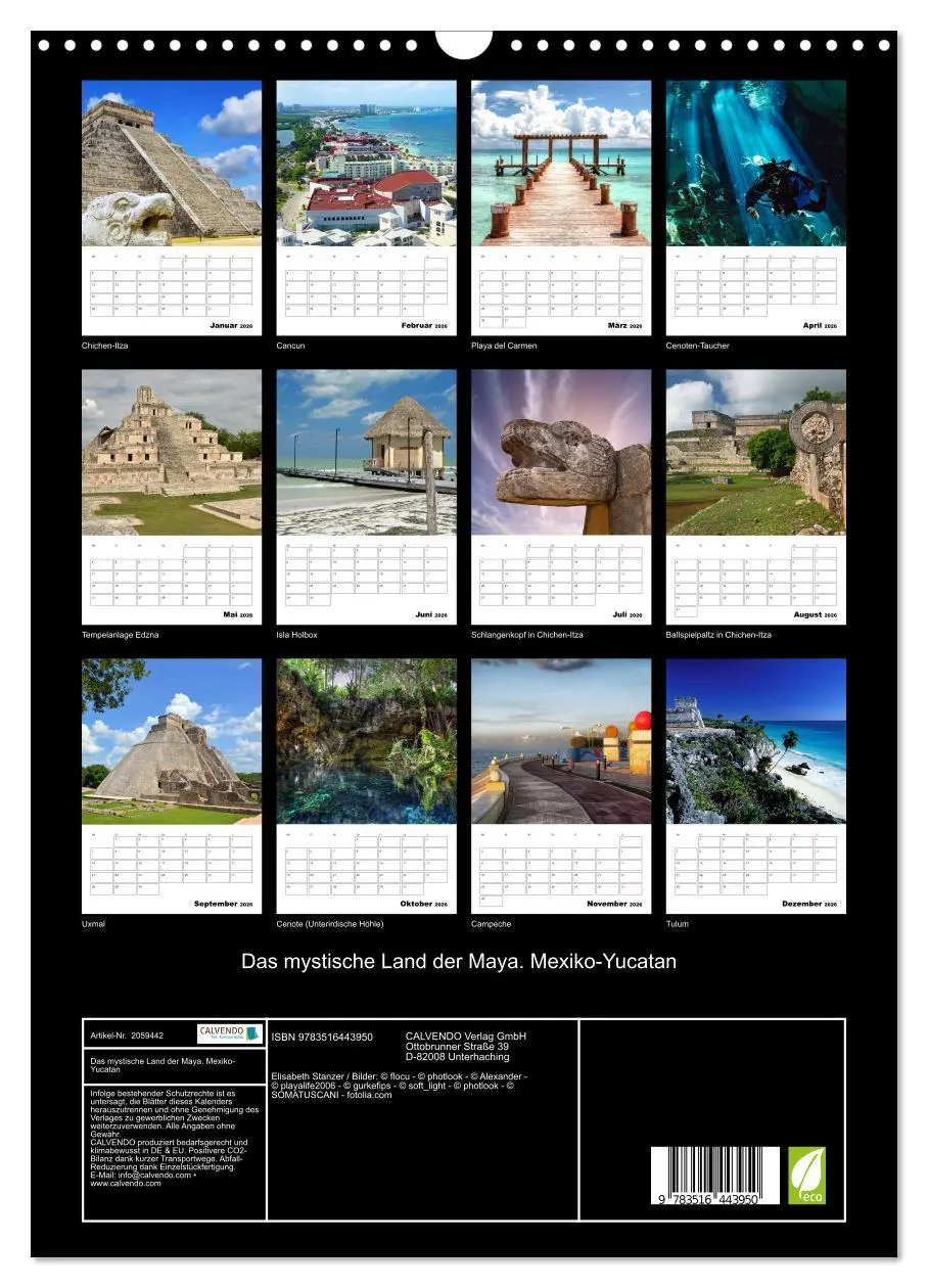 Bild: 9783516443950 | Das mystische Land der Maya. Mexiko-Yucatan (Wandkalender 2026 DIN...