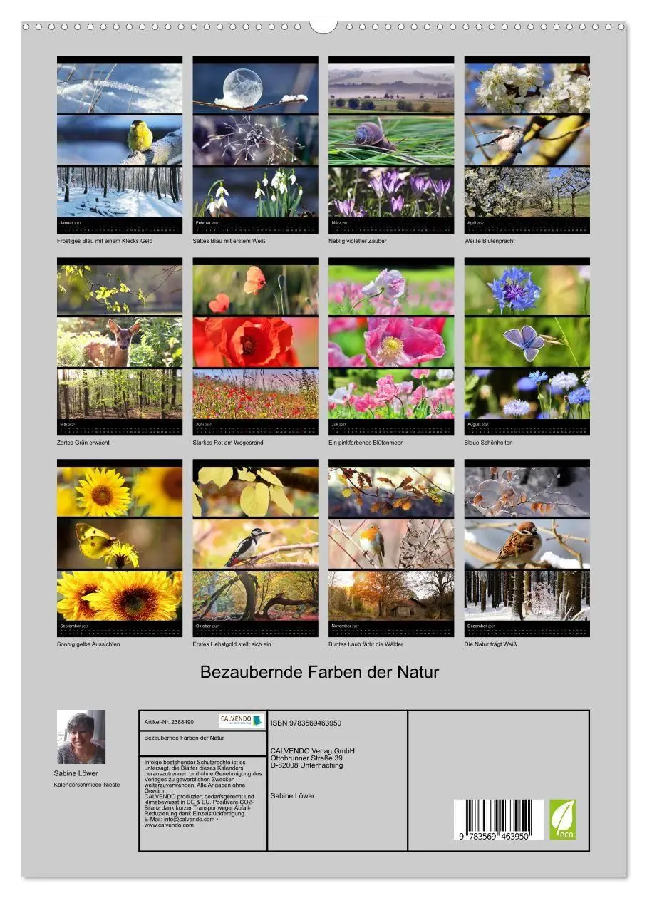 Bild: 9783569463950 | Bezaubernde Farben der Natur (hochwertiger Premium Wandkalender...
