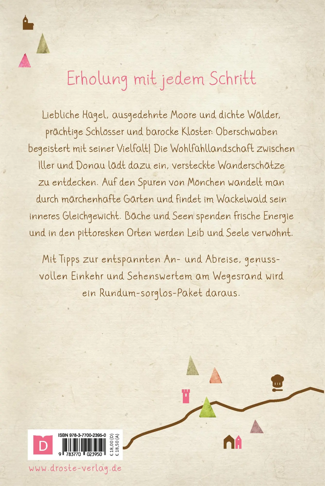 Rückseite: 9783770023950 | Oberschwaben. Wandern für die Seele | Wohlfühlwege | Kirsten Klahold