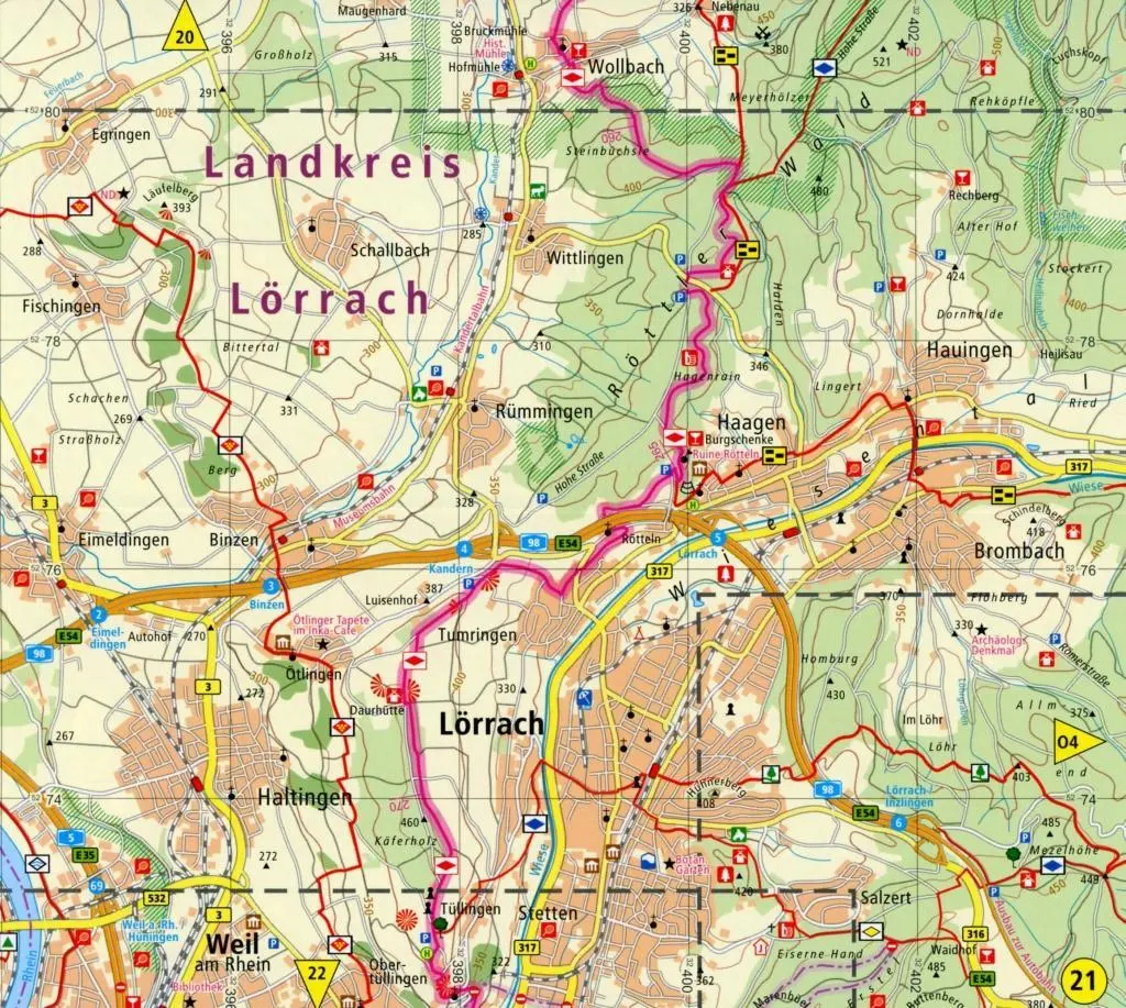 Bild: 9783899203950 | Wanderkarte Westweg Schwarzwald, Pforzheim - Basel 1 : 50 000 | 2010