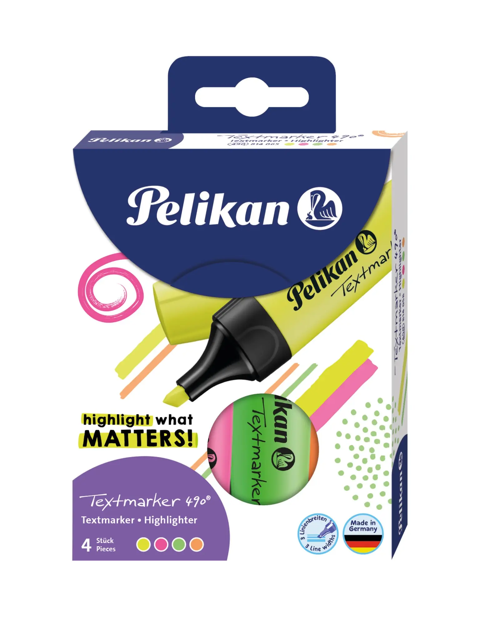 Cover: 4012700814050 | Pelikan Textmarker 490 nachfüllbar, 4er | 814058 | 2020 | Pelikan