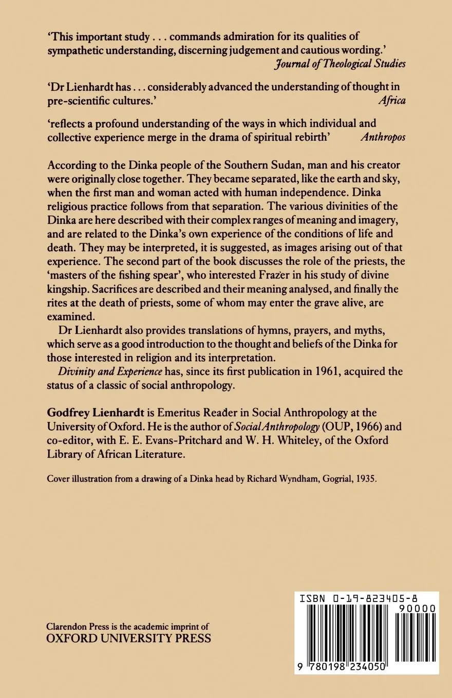 Rückseite: 9780198234050 | Divinity and Experience | The Religion of the Dinka | Taschenbuch