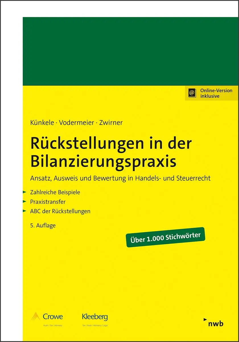 Cover: 9783482684050 | Rückstellungen in der Bilanzierungspraxis | Kai Peter Künkele (u. a.)