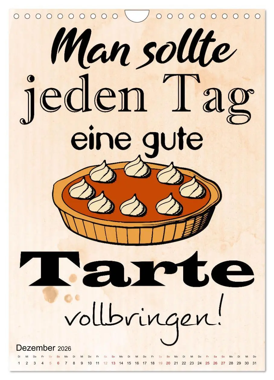 Bild: 9783516334050 | Bäckersprüche (Wandkalender 2026 DIN A4 hoch), CALVENDO Monatskalender