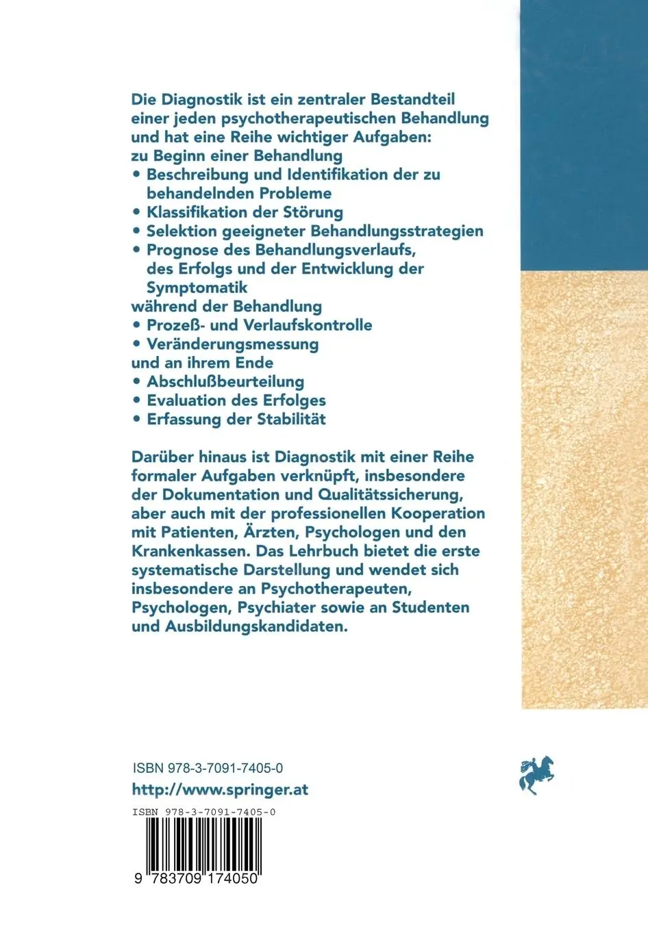 Rückseite: 9783709174050 | Diagnostik in der Psychotherapie | Anton-Rupert Laireiter | Buch | x