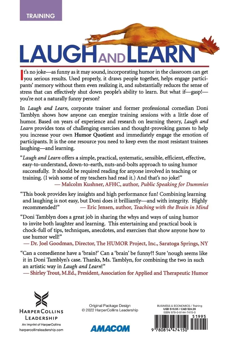 Rückseite: 9780814474150 | Laugh and Learn | Doni Tamblyn | Taschenbuch | Kartoniert / Broschiert