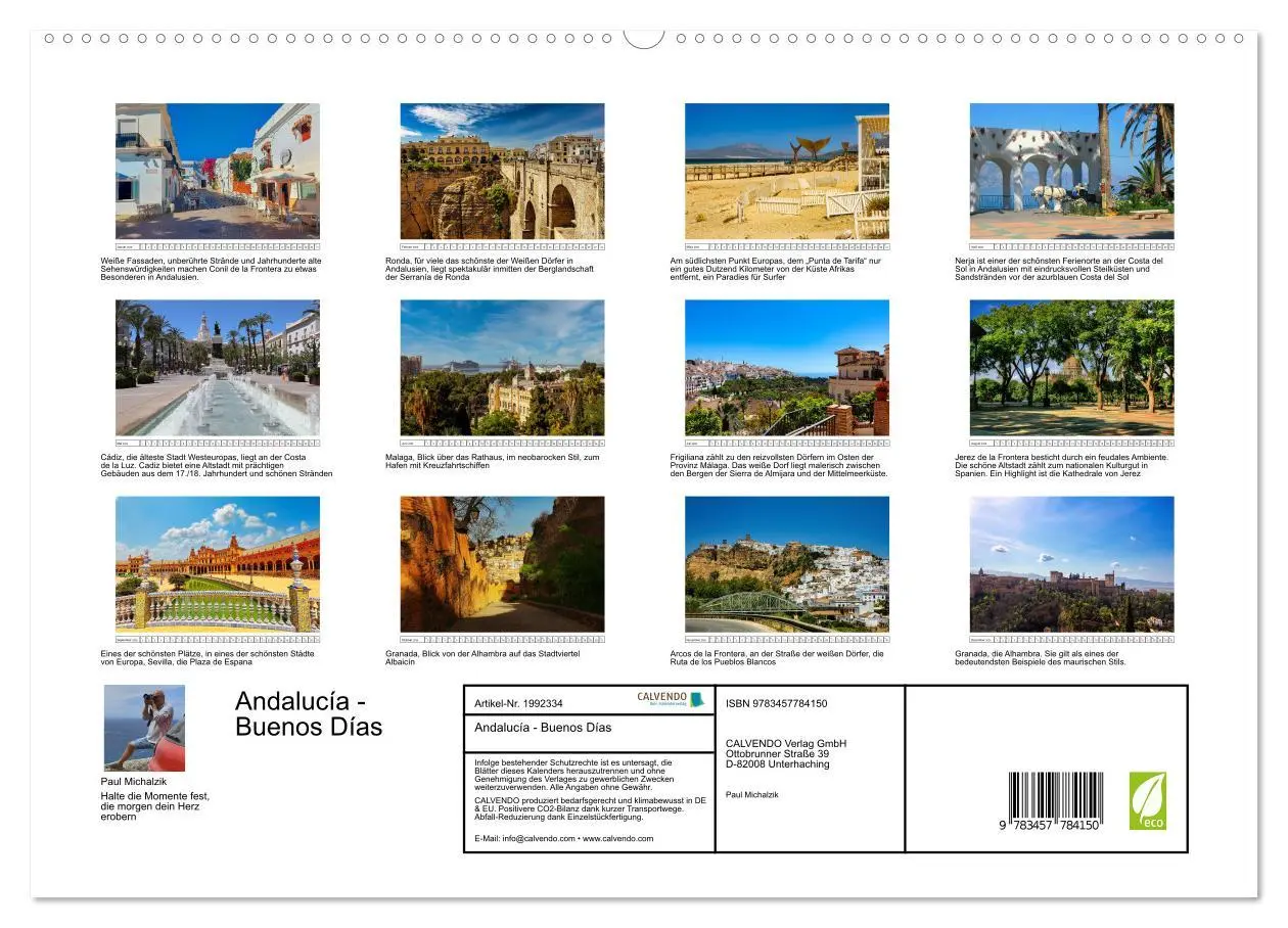 Bild: 9783457784150 | Andalucía - Buenos Días (hochwertiger Premium Wandkalender 2026 DIN...