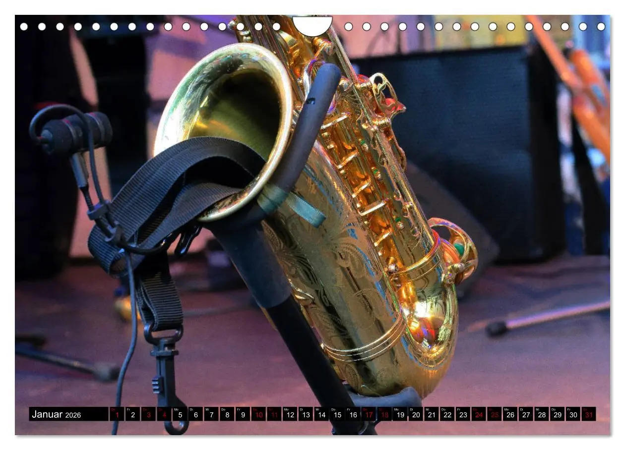 Bild: 9783457854150 | SAXOPHON - on stage (Wandkalender 2026 DIN A4 quer), CALVENDO...