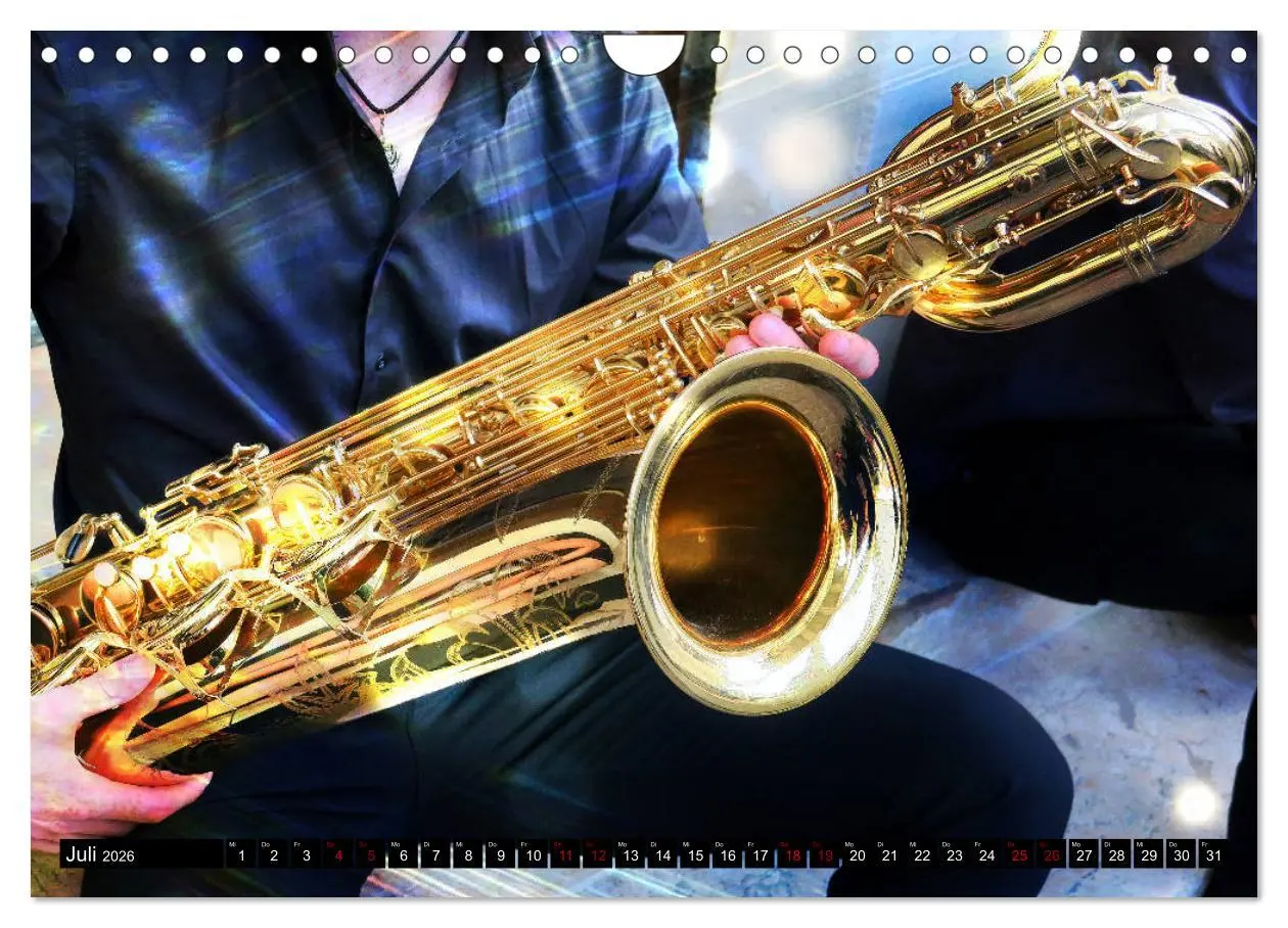 Bild: 9783457854150 | SAXOPHON - on stage (Wandkalender 2026 DIN A4 quer), CALVENDO...