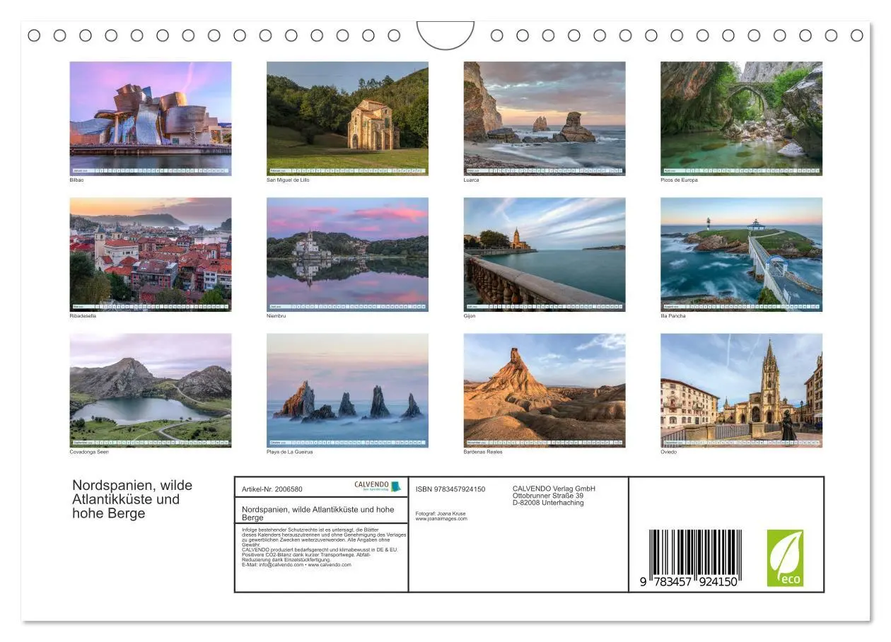 Bild: 9783457924150 | Nordspanien, wilde Atlantikküste und hohe Berge (Wandkalender 2026...