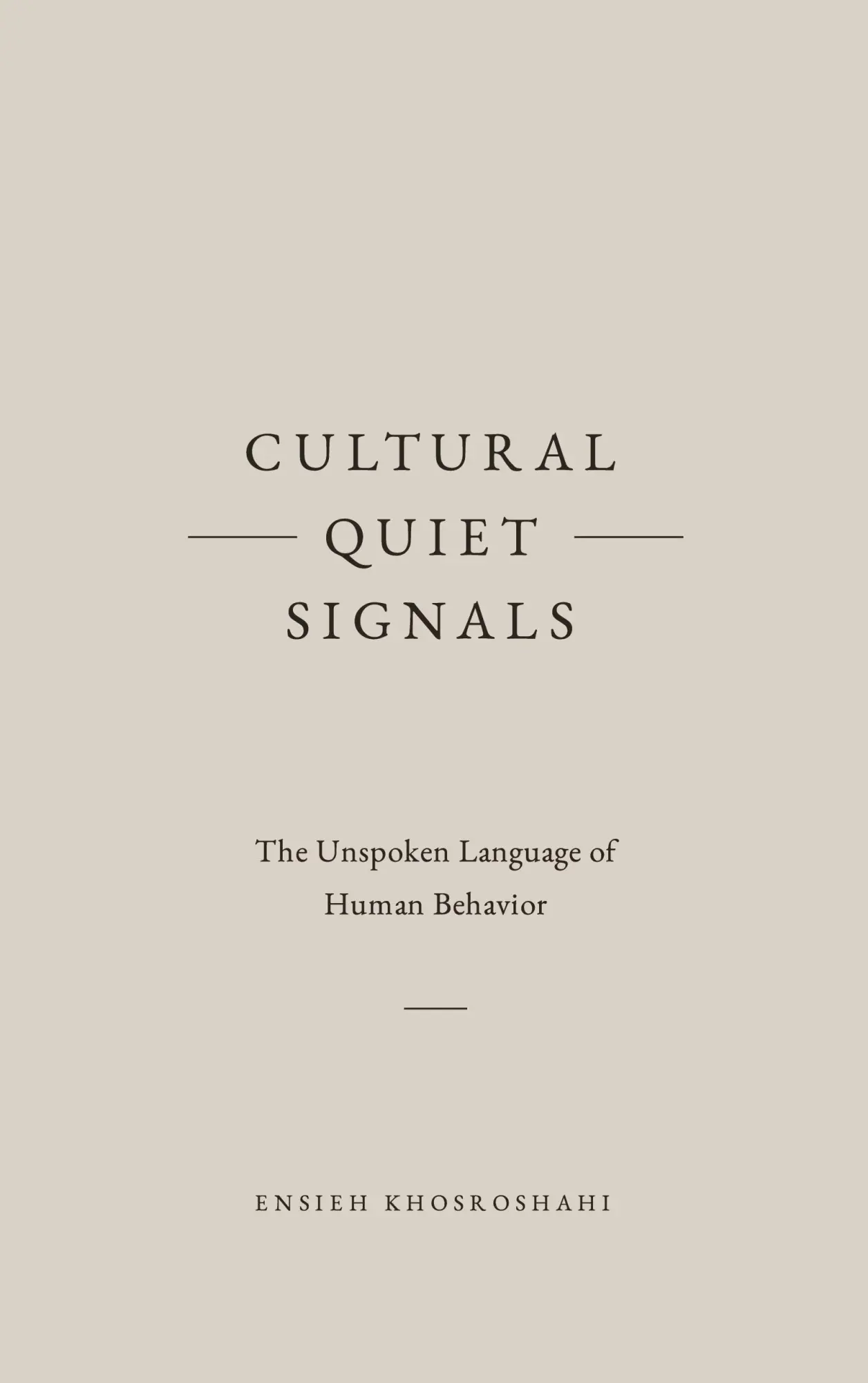 Cover: 9783696374150 | Cultural Quiet Signals | The Unspoken Language of Human Behavior