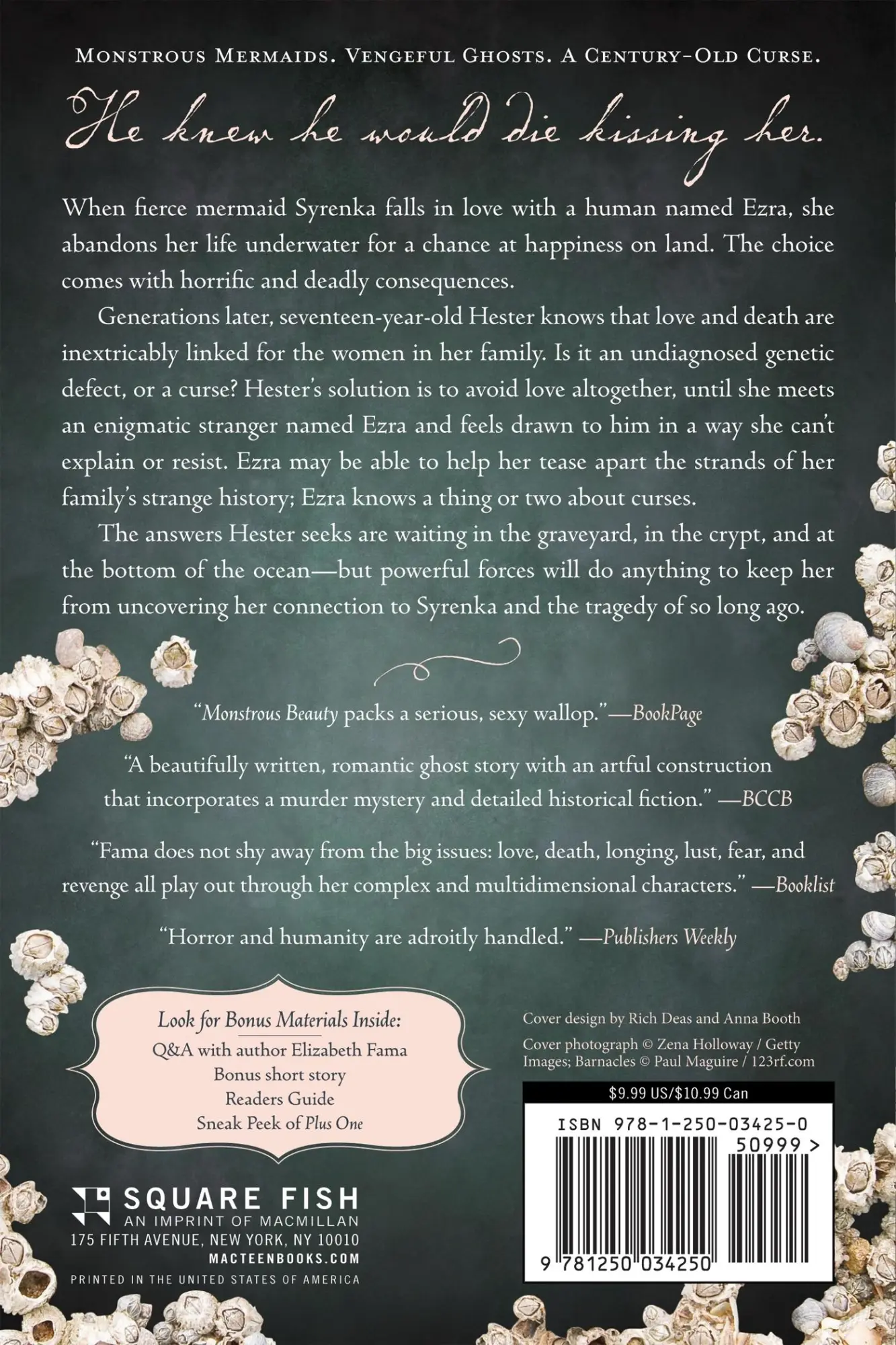 Rückseite: 9781250034250 | MONSTROUS BEAUTY | Elizabeth Fama | Taschenbuch | Englisch | 2013