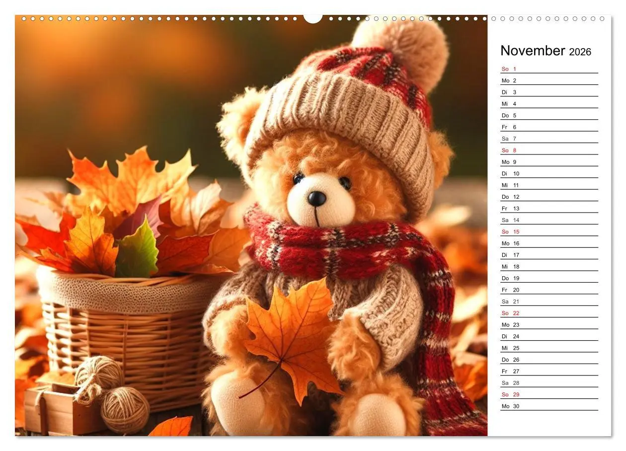 Bild: 9783457464250 | Teddys - Die Jahresreise der KI-Teddybären (Wandkalender 2026 DIN...