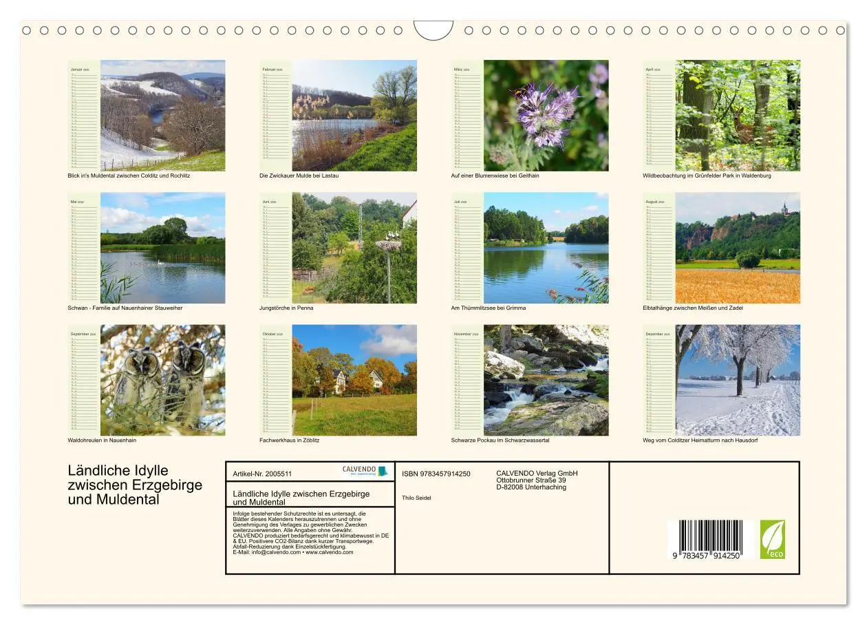 Bild: 9783457914250 | Ländliche Idylle zwischen Erzgebirge und Muldental (Wandkalender...