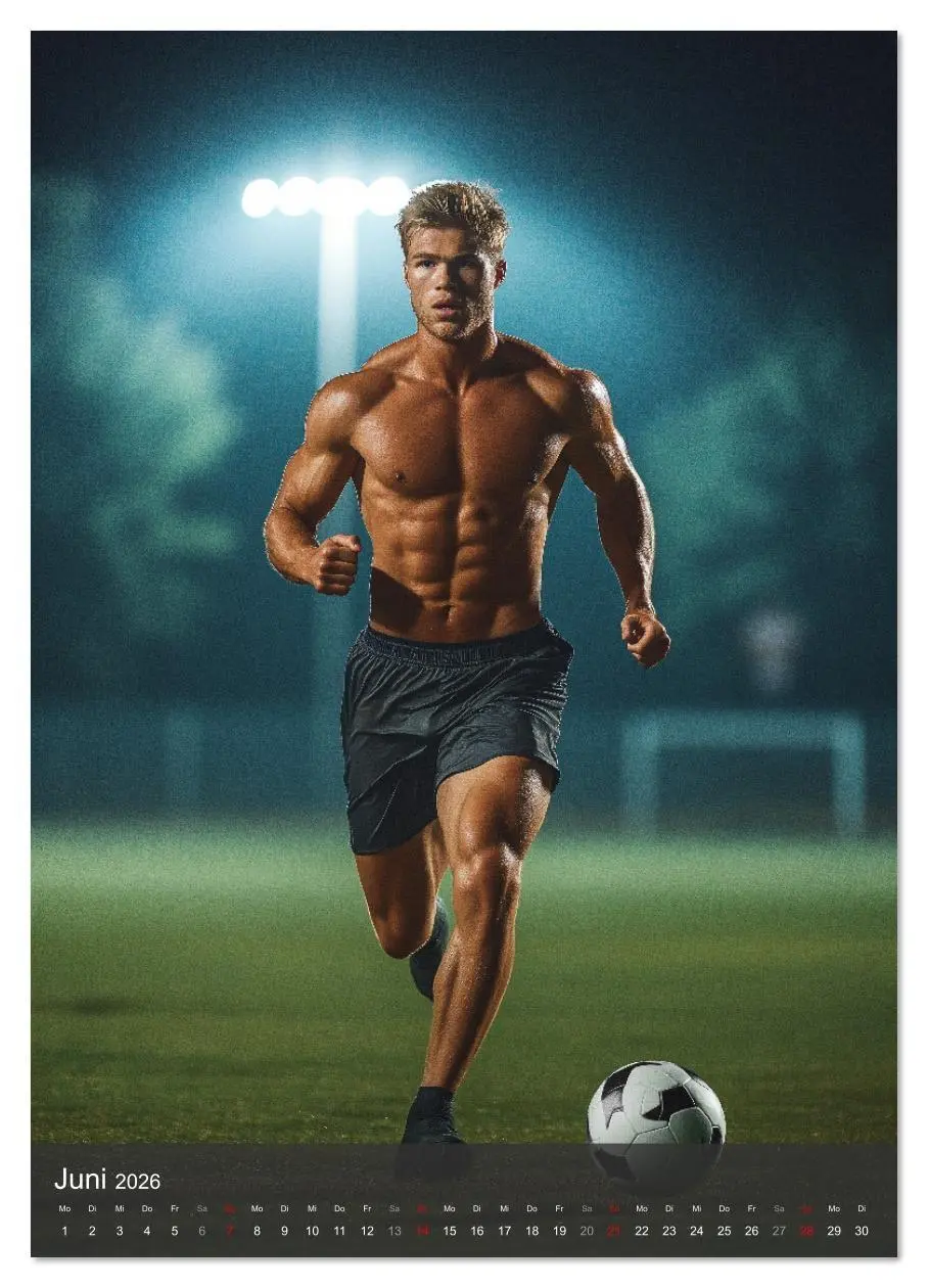 Bild: 9783516244250 | SEXY JUNGS - Nackte Haut beim Fußball (Wandkalender 2026 DIN A3...